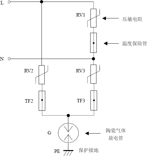 交流電源防雷電路 交流電源防雷電路