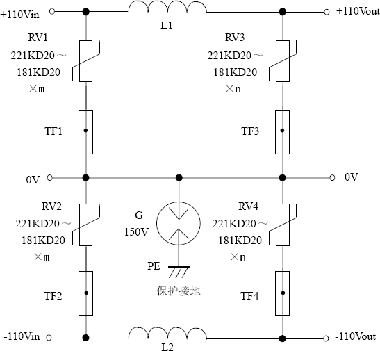 直流電源110V防雷電路 直流電源110V防雷電路